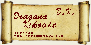 Dragana Kiković vizit kartica